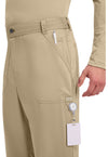 Khaki - Men's Fly Front Scrub Pants – Tall (View 2)