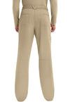 Khaki - Men's Fly Front Scrub Pants – Tall (Back)