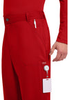 Red - Men's Fly Front Scrub Pants – Tall (View 2)