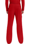 Red - Men's Fly Front Scrub Pants – Tall (Back)