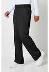 Black - Men's Fly Front Scrub Pants