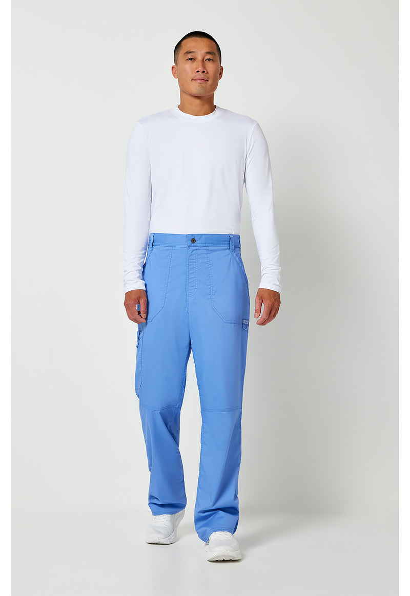 Ciel Blue - Cherokee Cherokee WW Revolution Men's Scrub Pants - Detail 1 View