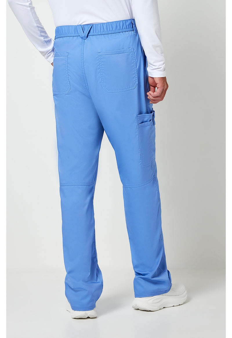 Ciel Blue - Cherokee WW Revolution Men's Scrub Pants - Back View