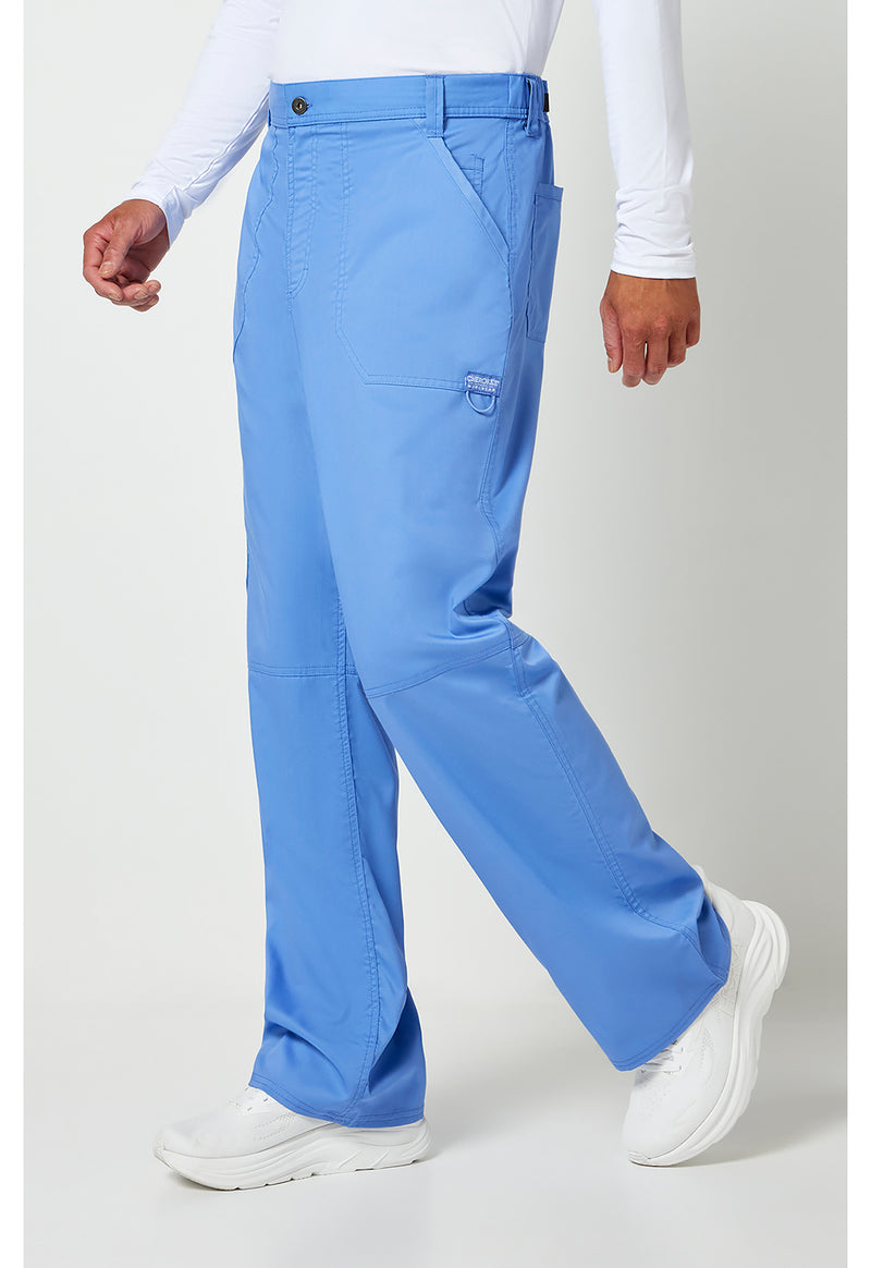 Ciel Blue - Cherokee Cherokee WW Revolution Men's Scrub Pants - Left Side View