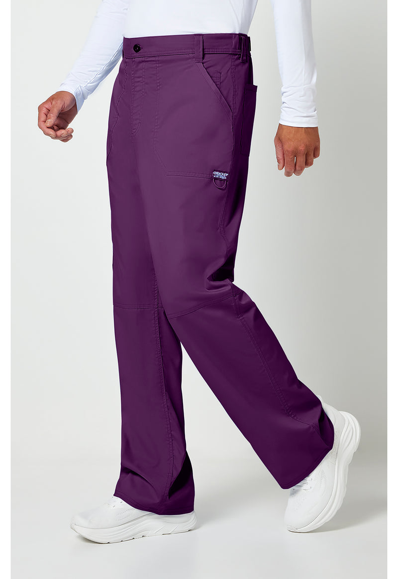Eggplant - Cherokee Cherokee WW Revolution Men's Scrub Pants - Left Side View