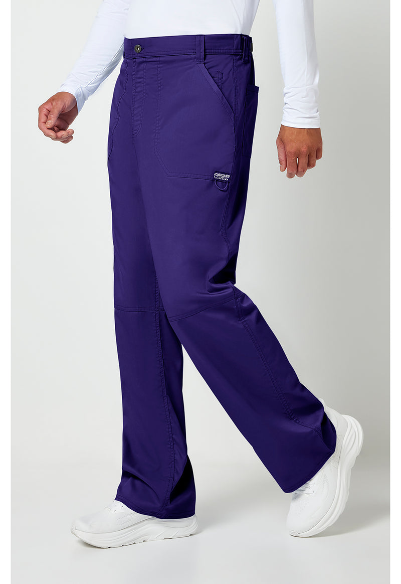 Grape - Cherokee Cherokee WW Revolution Men's Scrub Pants - Left Side View