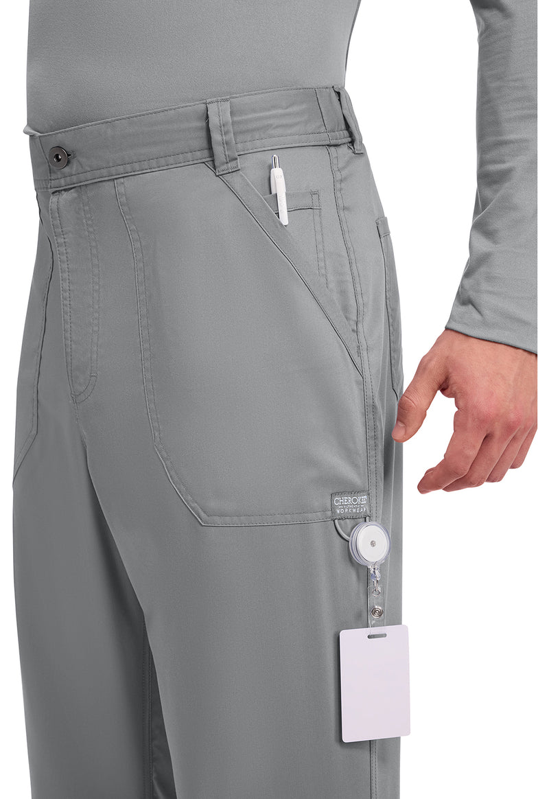 Grey - Cherokee Cherokee WW Revolution Men's Scrub Pants - Detail 2 View