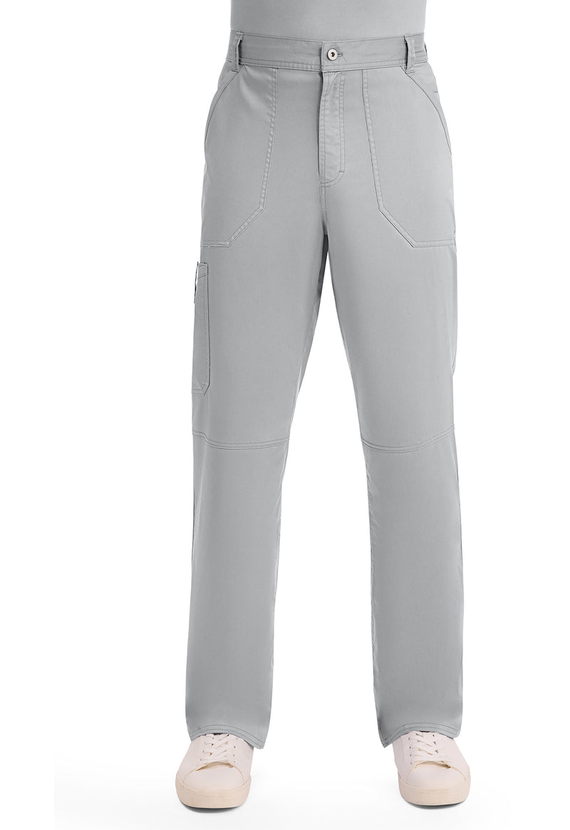 Grey - Cherokee WW Revolution Men's Scrub Pants - Front View