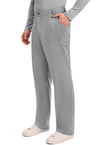 Grey - Men's Fly Front Scrub Pants