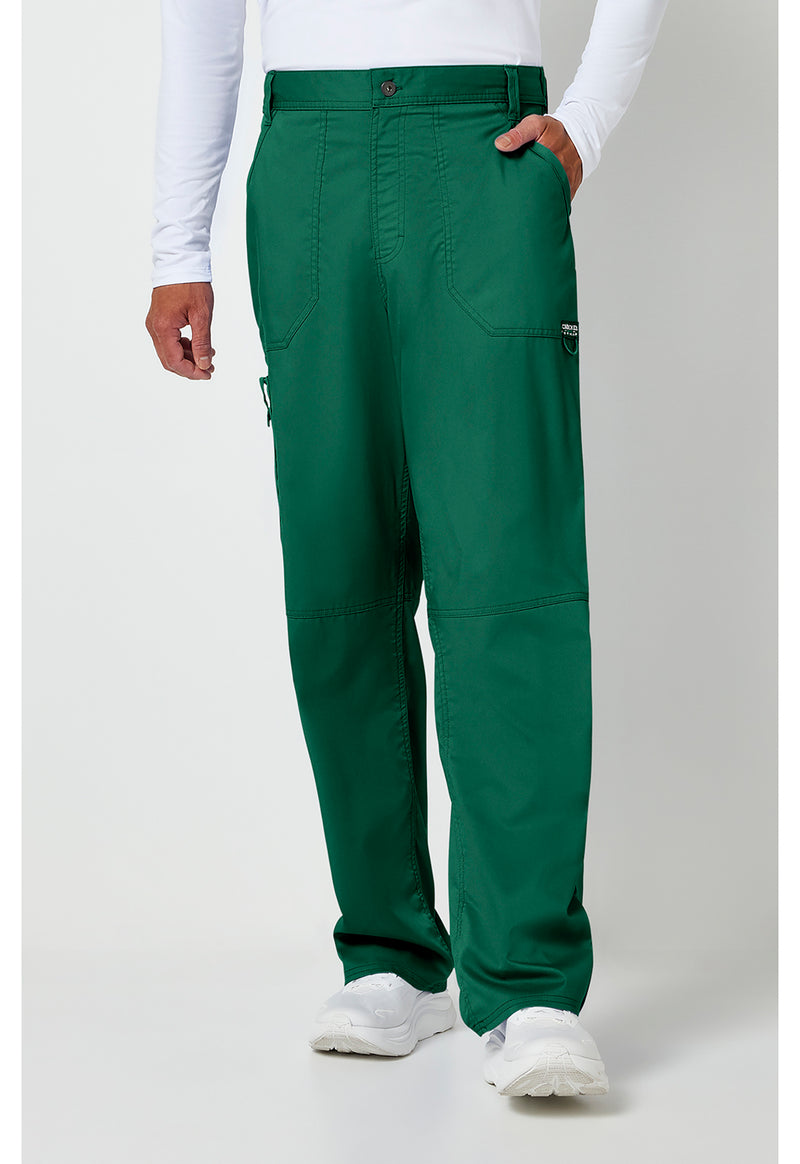 Hunter Green - Cherokee WW Revolution Men's Scrub Pants - Front View