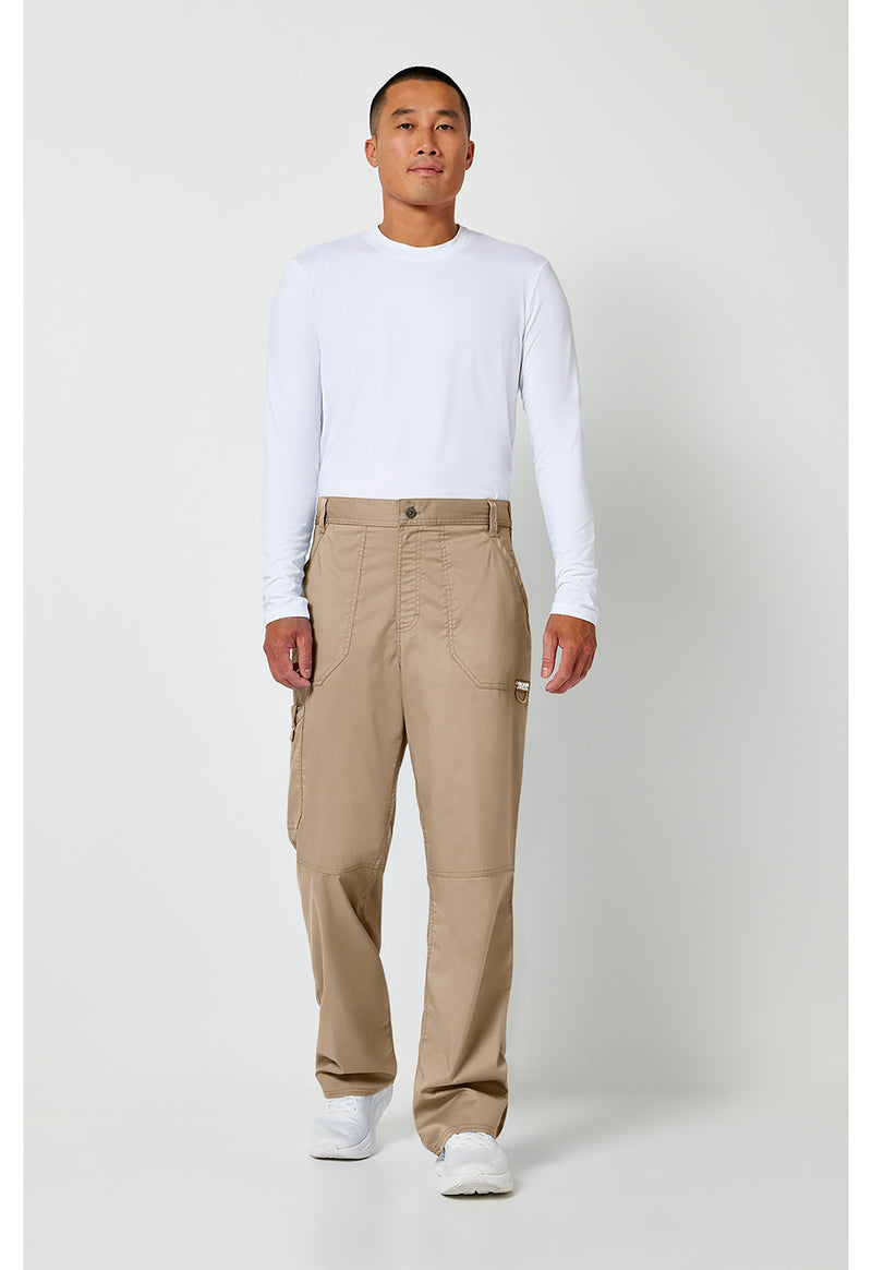 Khaki - Cherokee Cherokee WW Revolution Men's Scrub Pants - Detail 1 View