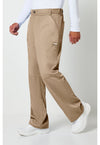 Khaki - Men's Fly Front Scrub Pants