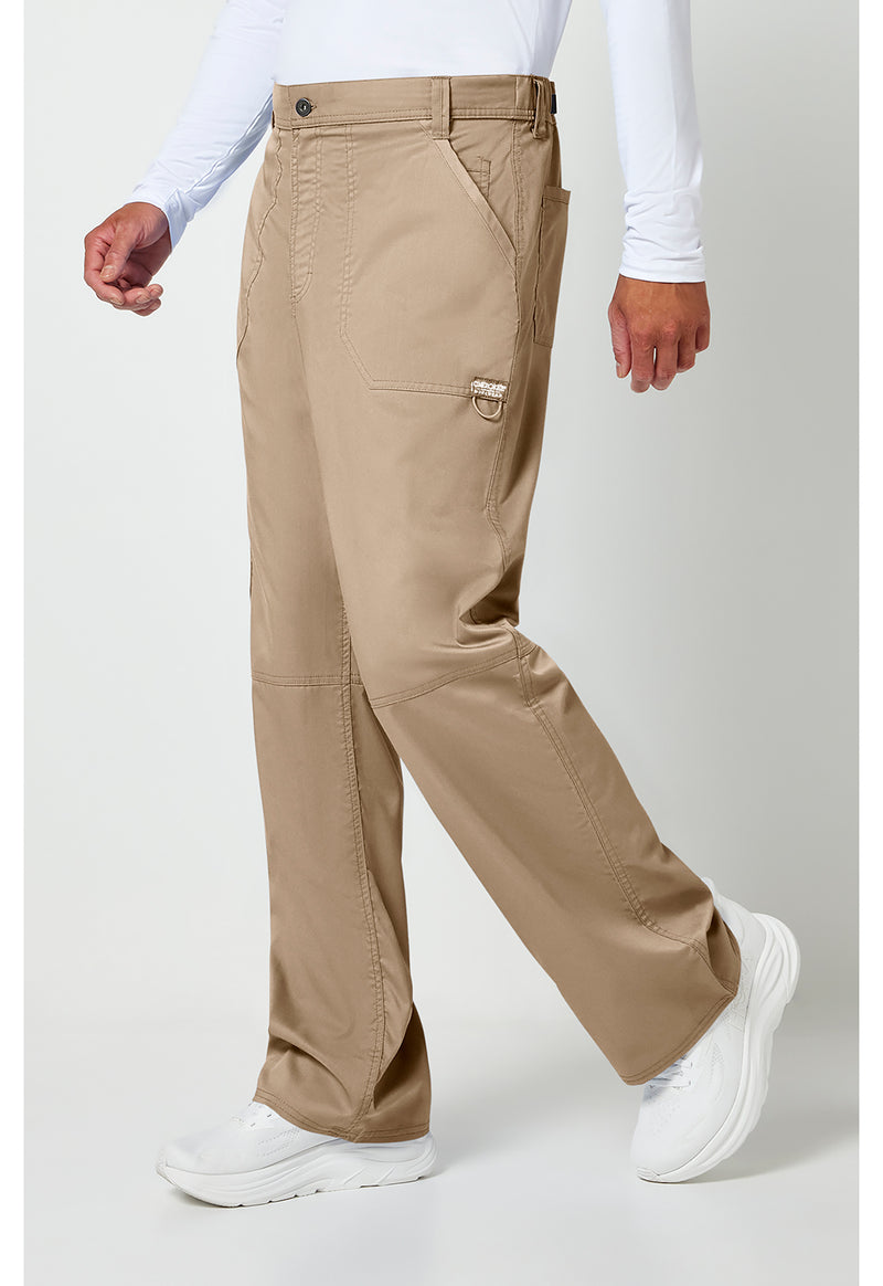 Khaki - Cherokee Cherokee WW Revolution Men's Scrub Pants - Left Side View