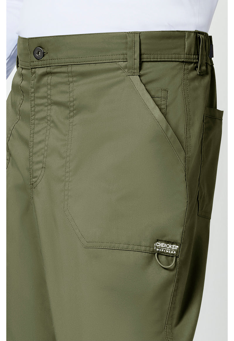 Olive - Cherokee Cherokee WW Revolution Men's Scrub Pants - Detail 4 View