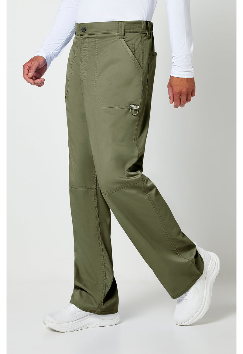 Olive - Cherokee Cherokee WW Revolution Men's Scrub Pants - Left Side View