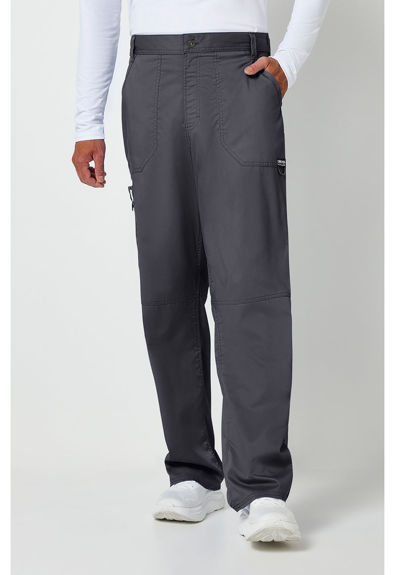 Pewter - Cherokee WW Revolution Men's Scrub Pants - Front View