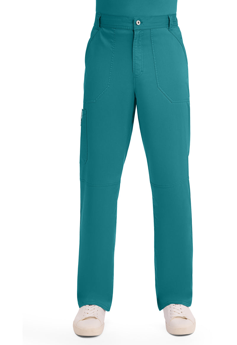 Teal Blue - Cherokee WW Revolution Men's Scrub Pants - Front View