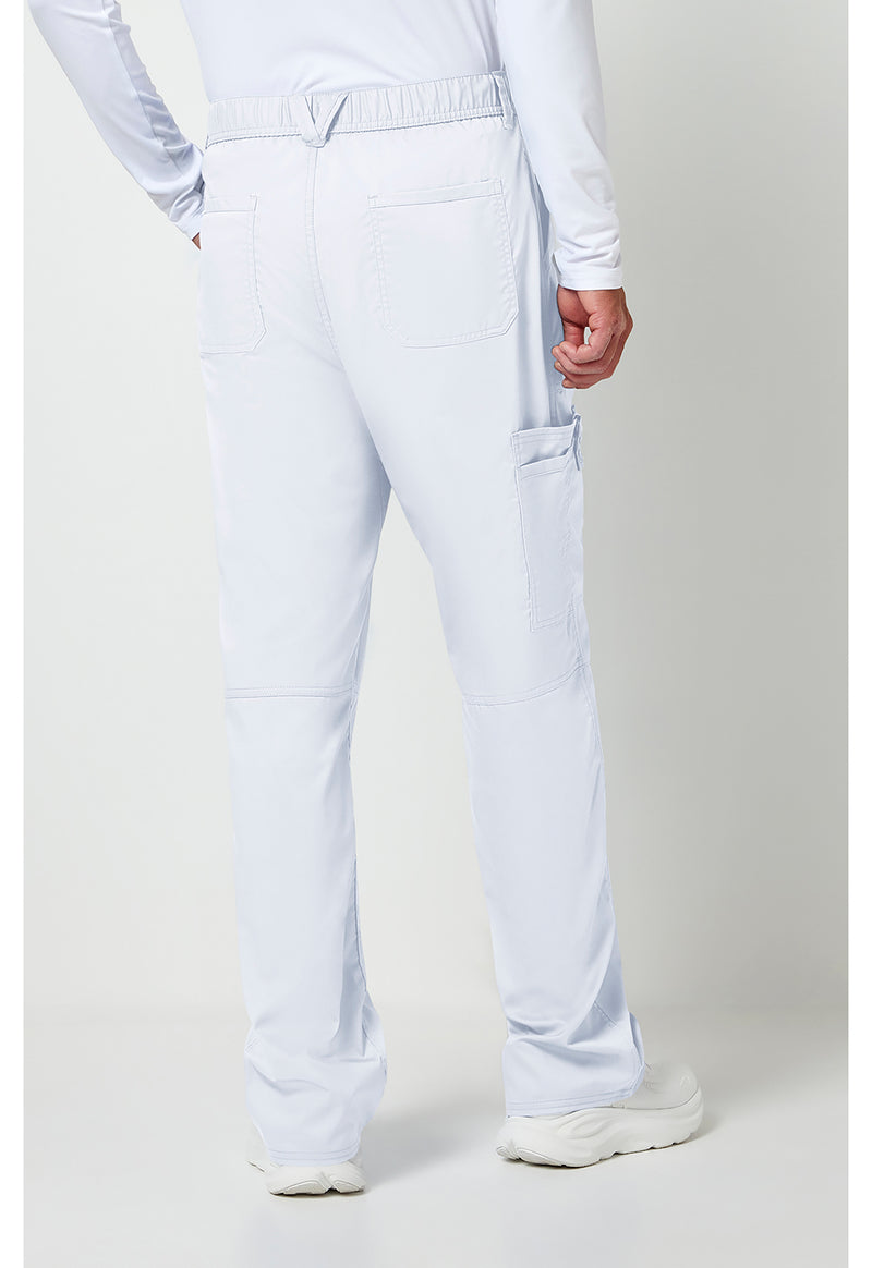 White - Cherokee WW Revolution Men's Scrub Pants - Back View