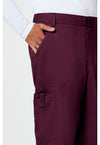 Wine - Cherokee Cherokee WW Revolution Men's Scrub Pants - Detail 3 View