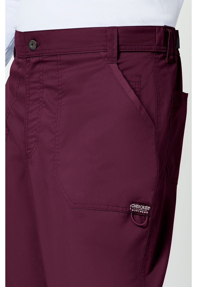 Wine - Cherokee Cherokee WW Revolution Men's Scrub Pants - Detail 4 View