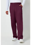 Wine - Cherokee WW Revolution Men's Scrub Pants - Front View