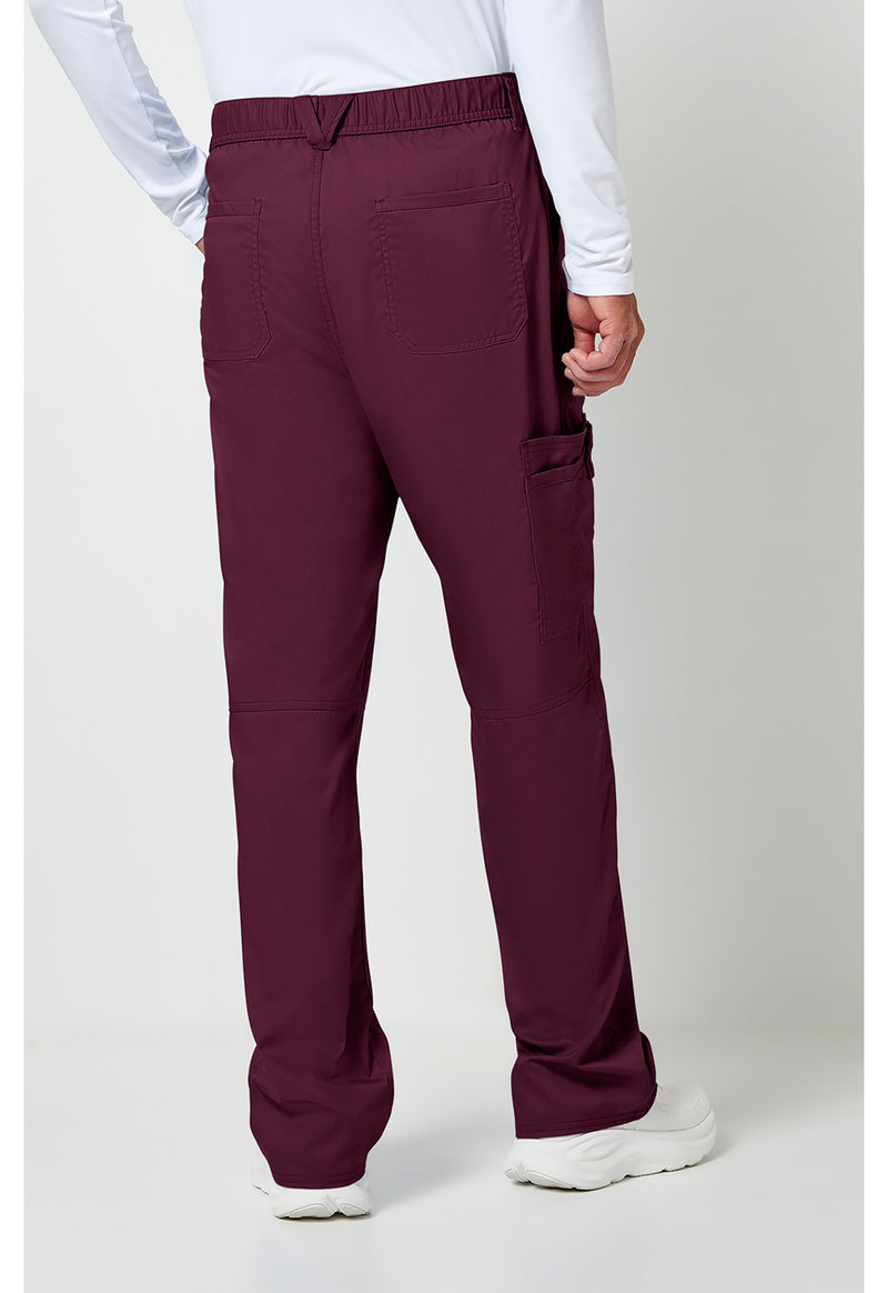 Wine - Cherokee WW Revolution Men's Scrub Pants - Back View
