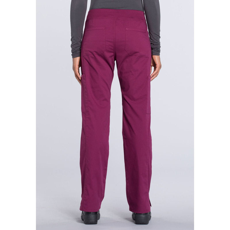 wine - Mid Rise Straight Leg Pull-on Cargo Pant