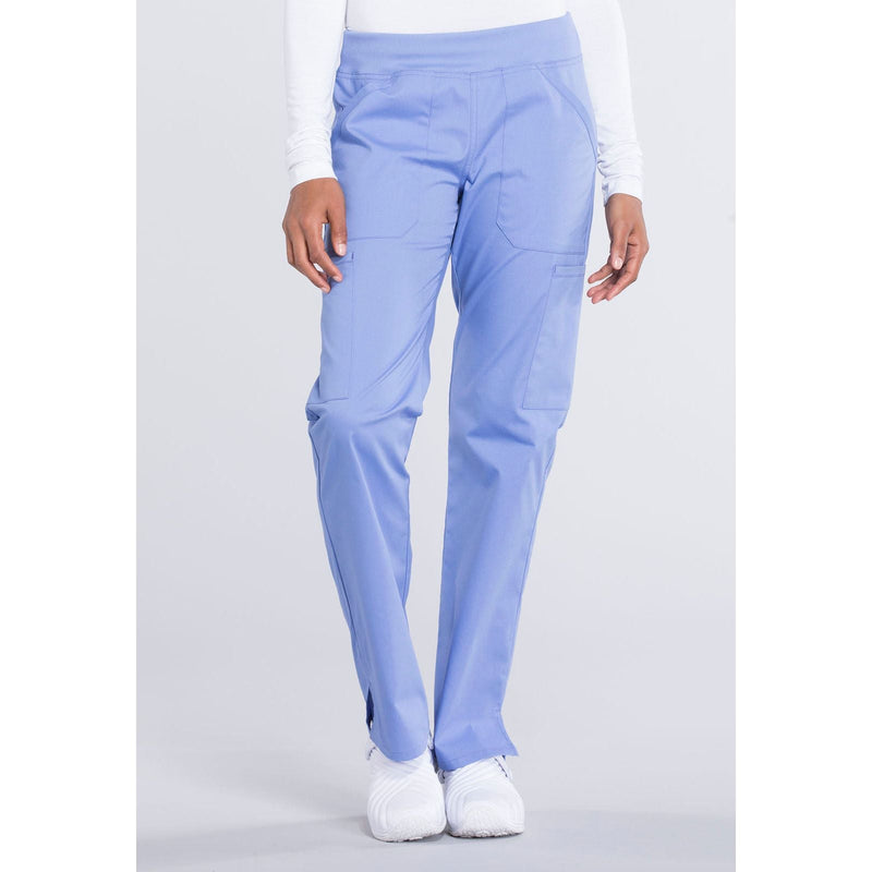 ciel blue - Mid Rise Straight Leg Pull-on Cargo Pant