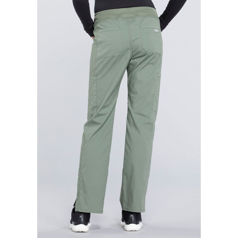 olive - Mid Rise Straight Leg Pull-on Cargo Pant