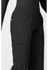 black - Mid Rise Straight Leg Pull-on Cargo Pant (View 3)