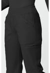 black - Mid Rise Straight Leg Pull-on Cargo Pant (View 4)