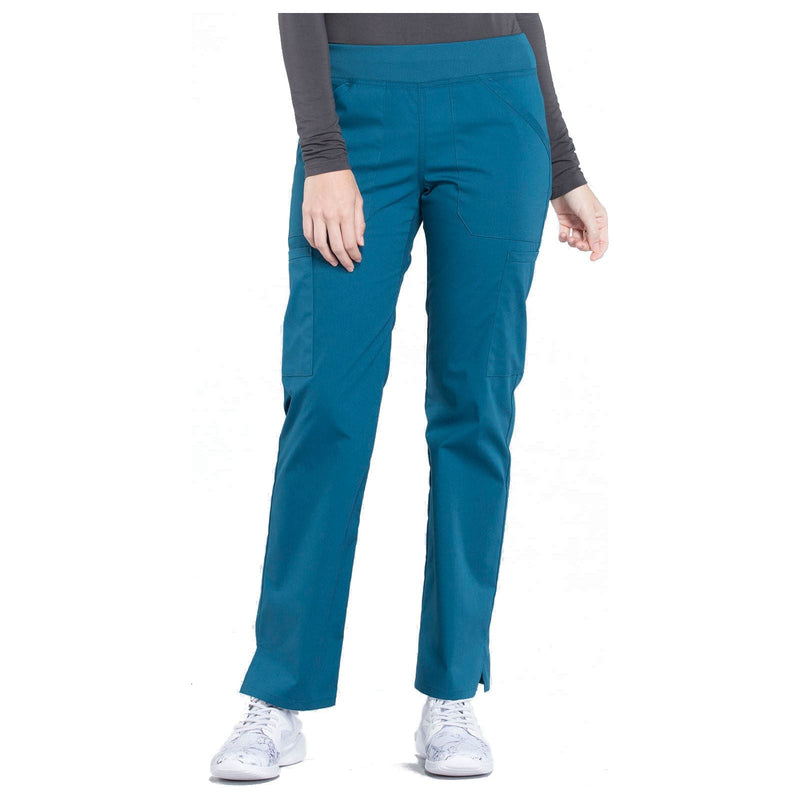 caribbean blue - Mid Rise Straight Leg Pull-on Cargo Pant