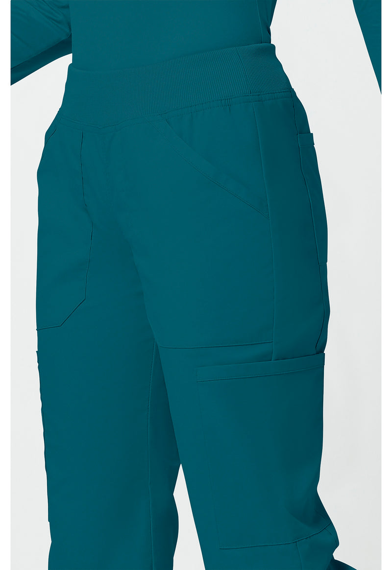 caribbean blue - Mid Rise Straight Leg Pull-on Cargo Pant (View 4)