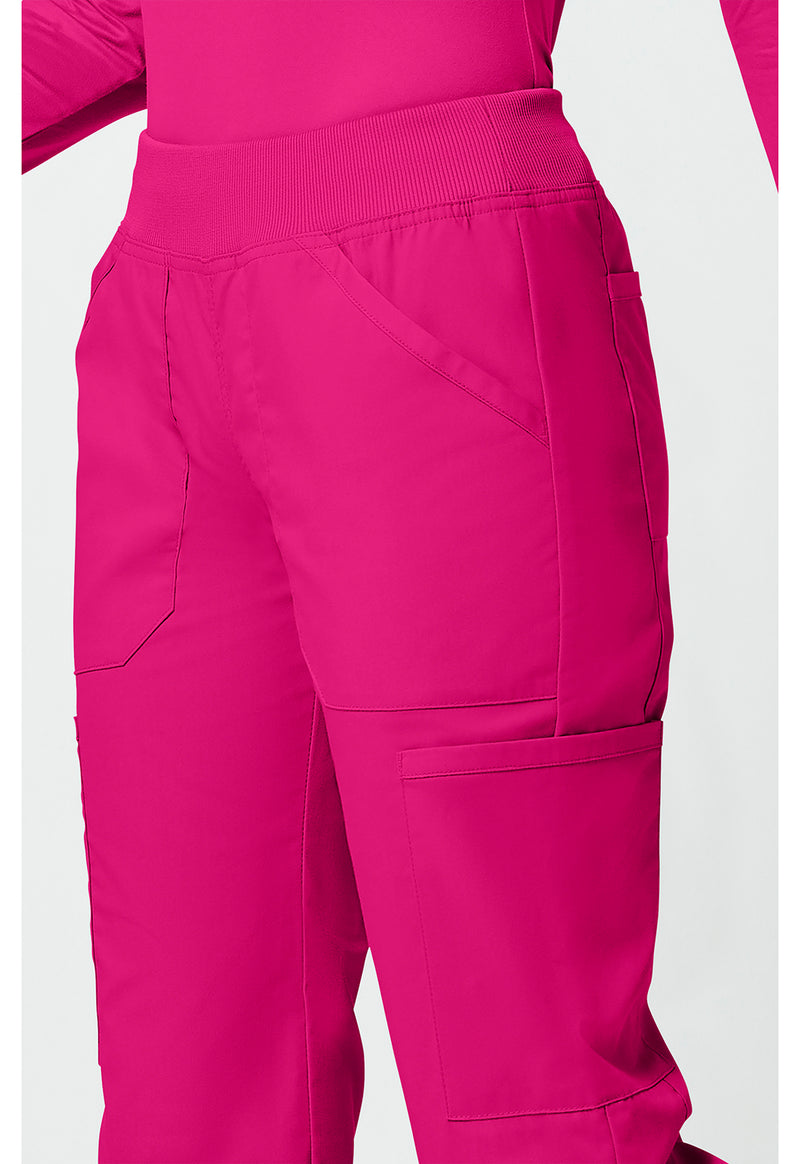electric pink - Mid Rise Straight Leg Pull-on Cargo Pant (View 4)