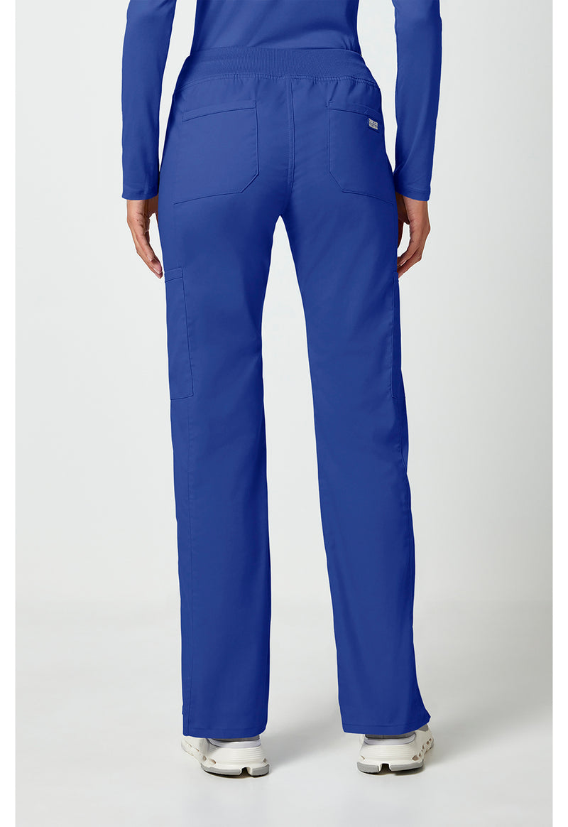 galaxy blue - Mid Rise Straight Leg Pull-on Cargo Pant (Back)