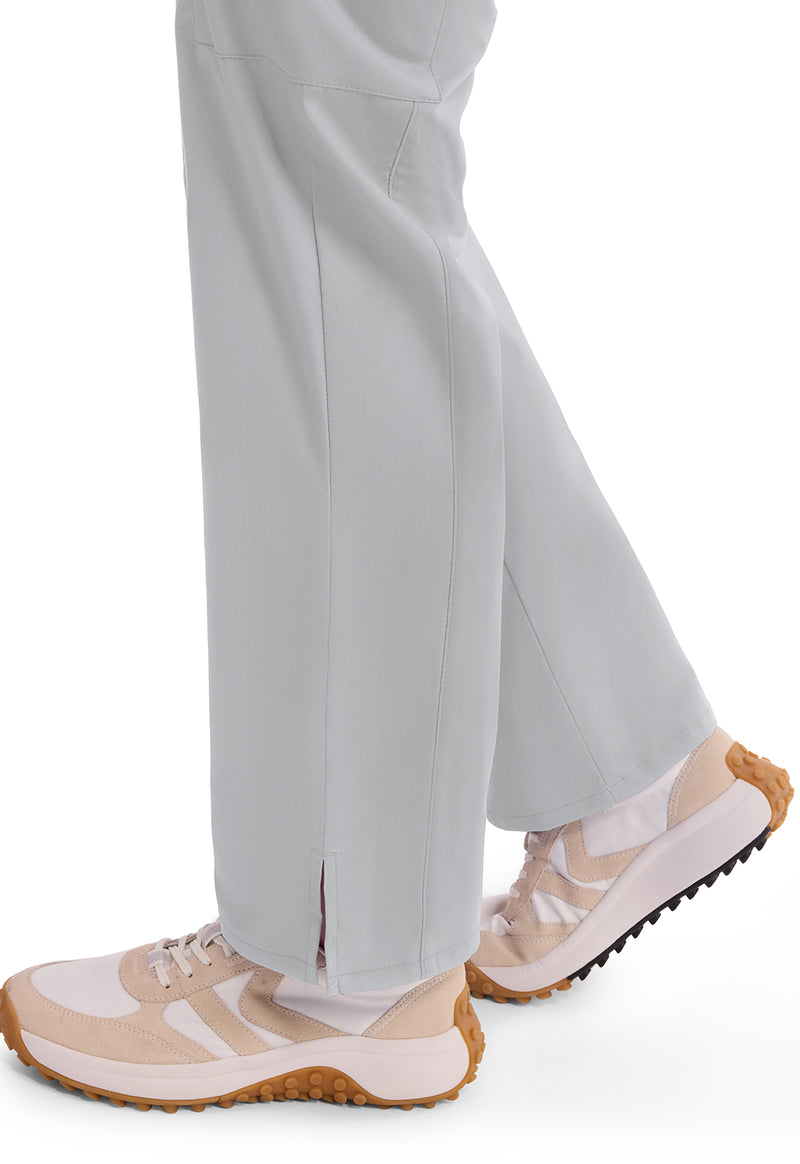 grey - Mid Rise Straight Leg Pull-on Cargo Pant (View 4)