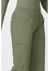 olive - Mid Rise Straight Leg Pull-on Cargo Pant (View 3)