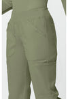 olive - Mid Rise Straight Leg Pull-on Cargo Pant (View 4)