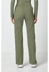 olive - Mid Rise Straight Leg Pull-on Cargo Pant (Back)
