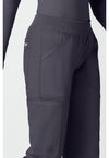 pewter - Mid Rise Straight Leg Pull-on Cargo Pant (View 3)