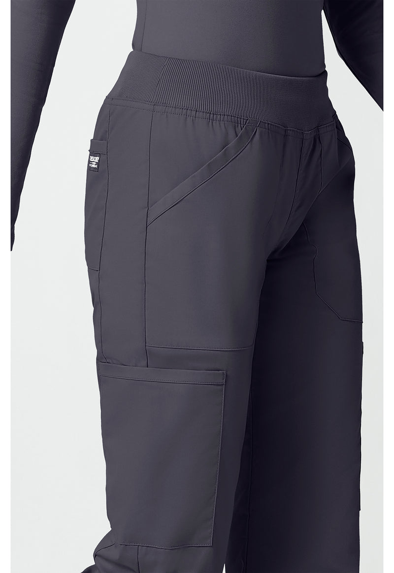 pewter - Mid Rise Straight Leg Pull-on Cargo Pant (View 3)