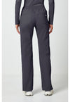 pewter - Mid Rise Straight Leg Pull-on Cargo Pant (Back)
