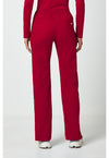 red - Mid Rise Straight Leg Pull-on Cargo Pant (Back)