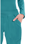 teal blue - Mid Rise Straight Leg Pull-on Cargo Pant (View 3)