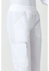 white - Mid Rise Straight Leg Pull-on Cargo Pant (View 3)