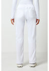 white - Mid Rise Straight Leg Pull-on Cargo Pant (Back)
