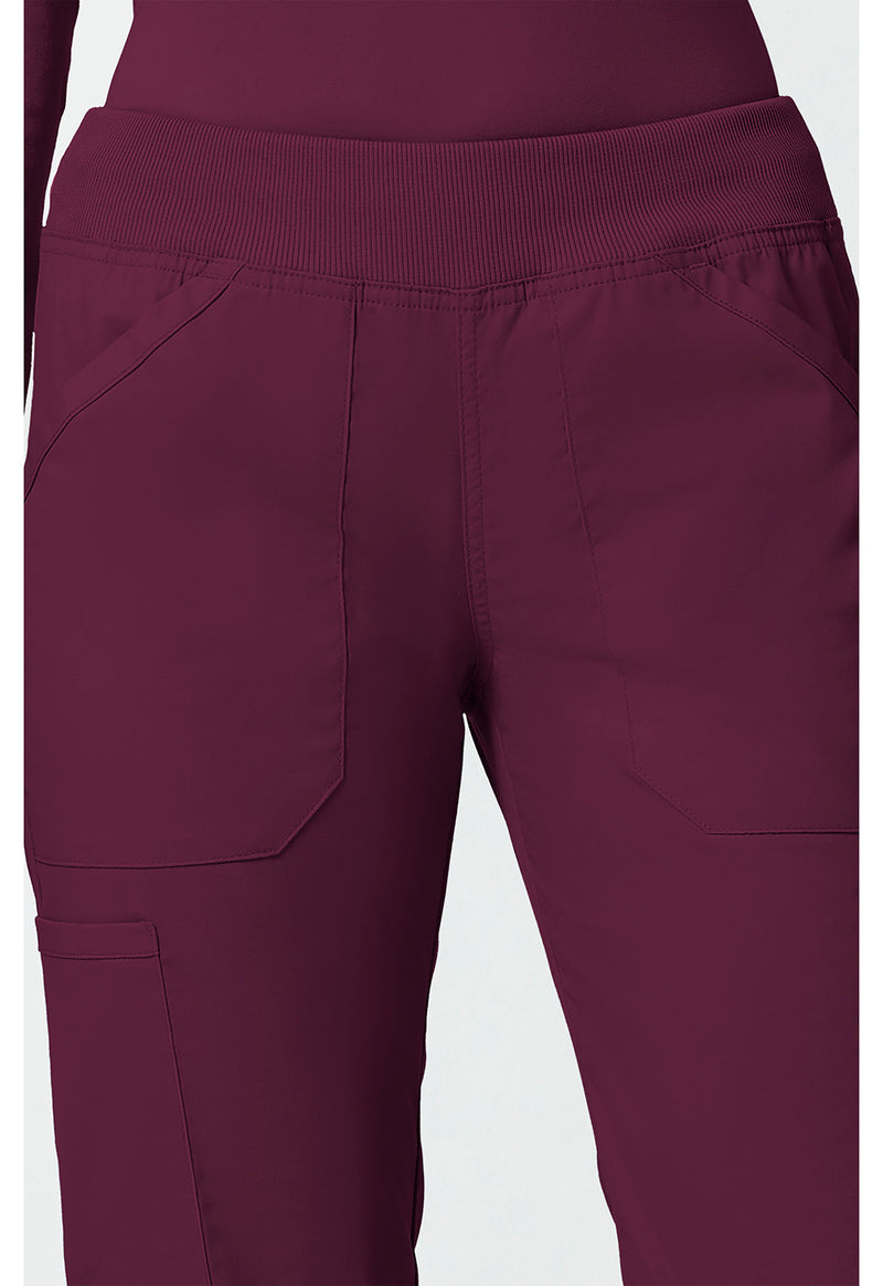 wine - Mid Rise Straight Leg Pull-on Cargo Pant (View 2)