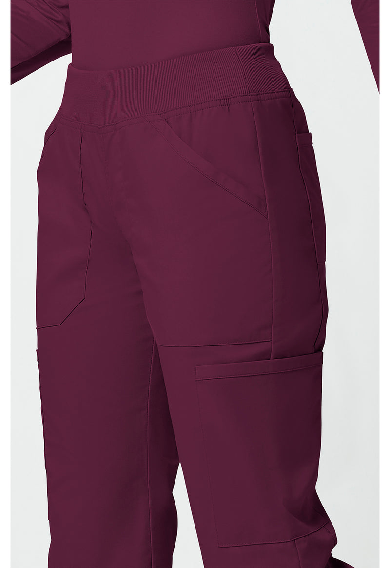 wine - Mid Rise Straight Leg Pull-on Cargo Pant (View 4)
