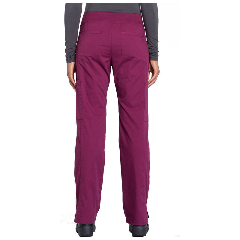 wine - Mid Rise Straight Leg Pull-on Cargo Pant