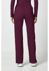 wine - Mid Rise Straight Leg Pull-on Cargo Pant (Back)
